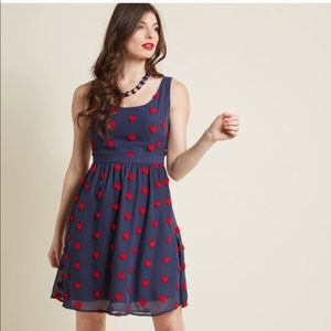 ModCloth EUC A line heart skater dress